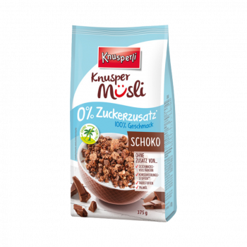 Knusperli Knusper Müsli Schoko, 0 % Zuckerzusatz, 375 Gramm Beutel